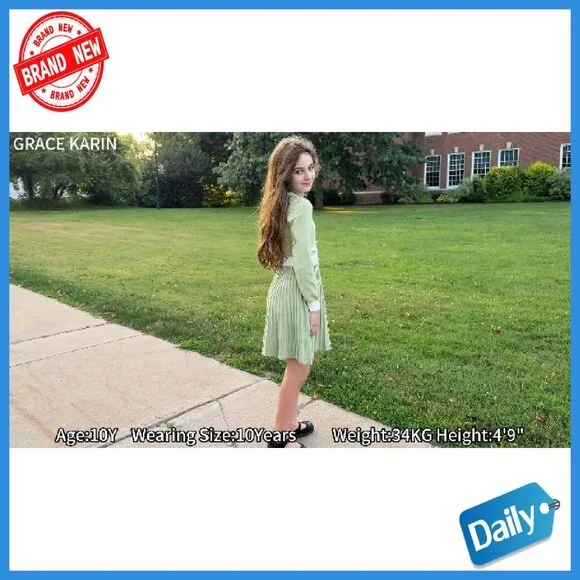 Girls Long Sleeve Knit Sweater Dress A-Line Fall Winter Casual - Picture 6 of 8